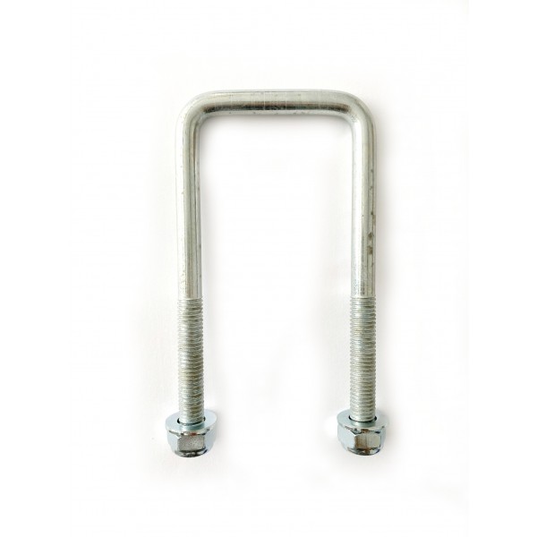 M10 Square ElectroPlated U Bolts 50MM Width X 100MM Length